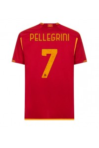 AS Roma Lorenzo Pellegrini #7 Jalkapallovaatteet Kotipaita 2023-24 Lyhythihainen